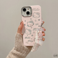 鹿途者 DEERWALK鏤空鐳射凱蒂貓掛件iPhone16promax手機(jī)殼適用蘋果15pro硬殼14少女心13pro粉色哈嘍HelloKitty新款 鏤空鐳射-凱蒂貓+掛件 iPhone 16 Pr