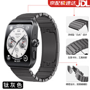 watchbond適用oppo watch4pro表帶oppo watch x2/x保時(shí)捷金屬鋼帶表帶oppo watch3pro商務(wù)智能46mm男款腕帶 【保時(shí)捷鋼帶】鈦灰色 適用：OPPOWatc