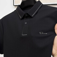 凡客【雷軍推薦款】男士短袖t恤男純棉薄款襯衫體恤男裝POLO衫商 黑色【短袖-第四代面料AAA】 XL (建議135-155斤)