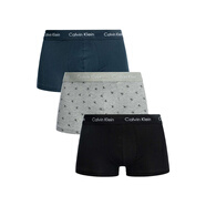 Calvin Klein CK 男士棉質(zhì)平角內(nèi)褲 套裝套盒3條裝 U2664G QY5黑/灰/石綠 XL 