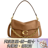 蔻馳（COACH）酒神包【25年專(zhuān)柜新款】Tabby 26牛皮革鏈條包女款斜挎包【送禮】 蜜蜂棕色B4T7J 長(cháng)26cm 寬9cm 高17cm