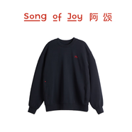 SONG OF JOY阿頌SOJ長(cháng)袖套裝健身情侶裝運動(dòng)套裝休閑長(cháng)袖T恤長(cháng)褲生日禮物男女 上衣-黑色 XS