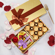 德芙（Dove）多唯呀巧克力禮盒糖果七夕情人節(jié)教師節(jié)生日禮物女生送女友老婆 金色限定款【送禮袋】103.5g