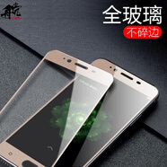 舟殼 適用于oppor9s鋼化膜防窺膜 oppor9splus鋼化膜全屏覆蓋抗藍光高清防指紋保護手機 全屏覆蓋(土豪金) oppor9splus
