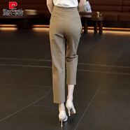 皮爾卡丹（pierre cardin）卡其色職業(yè)西裝褲子春秋季2025年新款小個(gè)子夏季九分褲煙管西褲 卡其色（九分褲） S :【80-95斤】