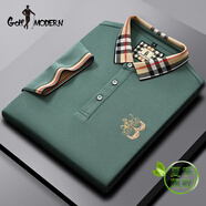 GOLF MODERN高爾夫男裝t恤 官方短袖polo衫男夏季薄款體恤中年衣服休閑上衣 草綠色8323 M
