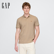 Gap【情人節(jié)】男女裝春季小熊刺繡短袖T恤休常規(guī)polo衫美版708395 卡其色 S 美碼 M亞洲碼175/92A