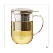 TAYOHYA促銷(xiāo)多樣屋明樂(lè )蓋杯高硼硅耐熱玻璃花茶杯透明杯 悅友 500ml