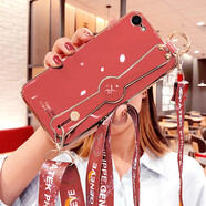 優(yōu)蕾絲 蘋(píng)果16e手機殼iphone16e腕帶保護硅膠套斜挎掛繩全包防摔se4代軟殼支架ip女新款可背帶創(chuàng  )意 【山茶紅】帶腕帶支架 送全屏鋼膜+斜挎掛繩 iPhone 16e