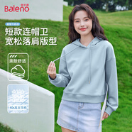 班尼路（Baleno）短款連帽衛衣女2026年秋季新款戶(hù)外寬松休閑校園潮流時(shí)尚長(cháng)袖上衣