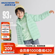 斯凱奇兒童羽絨服男童女童外套保暖中大童冬裝P424K076/P425K050 綠色/01P9 130