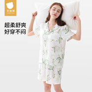 貝肽斯女士家居服套裝夏季可外穿兒童薄款休閑夏裝休閑親子裝睡衣