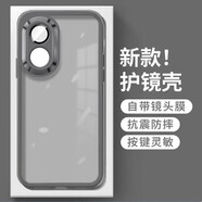 魯深【自帶鏡頭膜】OPPO A1Pro手機殼A1X手機殼邊框磨砂透明軟膠殼A1活力版手機殼A1時(shí)尚殼 OPPO A1【透灰色】PHS110 半透明魅眼帶鏡頭膜