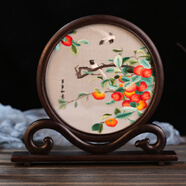 蜀中瑰寶蜀繡雙面刺繡熊貓文創(chuàng)擺件中國(guó)特色禮物送老外出國(guó)成都伴手禮紀(jì)念 事事如意（四川成都發(fā)貨）