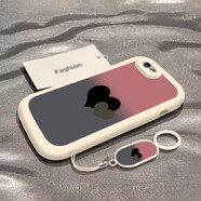 測試款適用蘋(píng)果6/7/8手機殼iPhone6s plus可愛(ài)貓爪印2024新款蘋(píng)果六6透明VIVO小米華為蘋(píng)果OPPO手機殼 古董白漸變愛(ài)心全包鏡頭+手 iPhone6