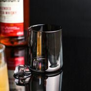 川島屋 日式炫彩玻璃杯家用水杯果汁杯辦公室茶杯威士忌酒杯洋酒杯 C款：煙灰玻璃杯