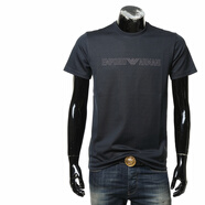 ARMANI/阿瑪尼 EA 男士鷹標(biāo)時(shí)尚休閑短袖T恤 EM000377 AF10791 深藍(lán) UB102 XL