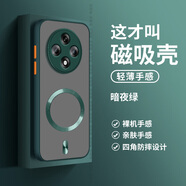 馳丹卡OPPOA3手機殼新款防摔A3Pro磁吸全包磨砂A3活力版磨砂防汗超薄A3x時(shí)尚個(gè)性簡(jiǎn)約PKA110高檔潮流純色 強磁吸-拒絕指紋-暗夜綠【純色】送屏幕膜 OPPOA3