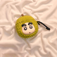 博巴特阿祖面具AirPods 4代藍牙耳機套適用AirPods Pro2保護殼蘋(píng)果2/3代 【創(chuàng  )意造型】榴蓮小新 蘋(píng)果Airpods1/2代