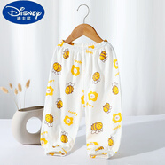 迪士尼（Disney）兒童防蚊褲夏季男童薄款棉女童燈籠褲黃色嬰兒夏天寶寶空調長(cháng)褲 小蜜蜂 80 cm