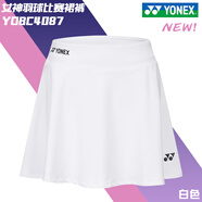 YONEX新款YONEX尤尼克斯yy羽毛球短裙220059女款速干折裙yy短裙褲比賽 YOBC4087CR  白色 M