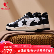 喬丹星星鞋丨男女鞋國潮面包鞋情侶新款潮流休閑舒適運動(dòng)板鞋 黑色/喬丹白 40