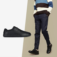 健樂(lè )士（GEOX）杰歐適男鞋2025年純色商務(wù)系帶舒適休閑皮鞋U363QA 黑色C9999 43