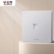 公牛（BULL）開(kāi)關(guān)插座 G12系列一位電腦六類(lèi)插座G12T102B奶油風(fēng)太空銀