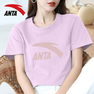 安踏（ANTA）短袖女t恤顯白2025夏季新款棉時(shí)尚修身官網(wǎng)羽毛球服潮流百搭 -6冰沙粉（現(xiàn)貨秒發(fā)） M /165