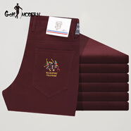 GOLF MODERN 高爾夫男士休閑長(zhǎng)褲直筒褲子 酒紅色88396 34