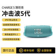 JBL CHARGE6 音樂(lè)沖擊波六代 沖擊波5升級(jí)版便攜式藍(lán)牙音箱 低音炮戶外防水防塵 AI音效增強(qiáng) 桌面音響 CHARGE5薄荷綠+發(fā)票 官方標(biāo)配