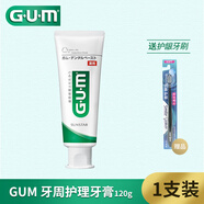 G.U.M日本進(jìn)口GUM牙周護(hù)理牙膏去漬清潔牙齦不適含氟防齲齒蛀牙120g 香草薄荷 120g*1支