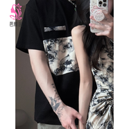 芭雅蓮小眾設(shè)計(jì)感情侶裝夏季2025韓版短袖T恤女連衣裙法式一裙一衣ins潮 男上衣 2XL
