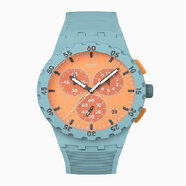 斯沃琪斯沃琪（Swatch）瑞士手表 三眼熊貓盤(pán)時(shí)尚配色男女情侶表石英表 SUSL401