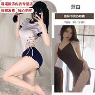 糖妤萌攻速暴擊套裝性感校園純欲衣服學(xué)生情侶火辣戰(zhàn)袍迷你超短裙子 純欲學(xué)生裝+黑色流蘇短裙 （兩 均碼 建議80-130斤