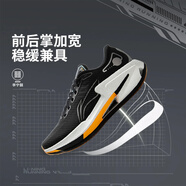 李寧2025春夏新品烈駿8男子戶外健身體測舒適輕量高回彈緩震穩(wěn)定跑鞋 V005-4黑色 44