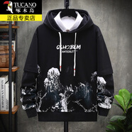 啄木鳥(niǎo)（TUCANO）衛衣男秋冬季新款外套男士加絨休閑連帽潮流情侶裝打底衫衣服男裝 WY30黑色 M
