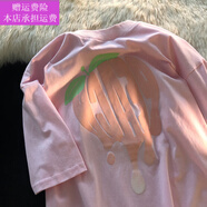 夢夢奇超特大碼女裝 寬松大碼300斤短袖t恤女顯瘦遮肚子減齡粉色上 3144粉色 M