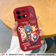 美齡美麗適用VIVOiqooneo10手機(jī)殼個(gè)性鋼鐵俠iqooneo5s全包neo8pro競(jìng)速7se軟硅膠3漫威蜘蛛俠6皮質(zhì)套turbo 紅色-紅底美國(guó)隊(duì)長(zhǎng)史蒂文M vivo Z5