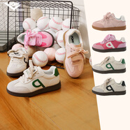 PONY【明星推薦】?jì)和信笸p便軟底防滑耐磨魔術(shù)貼易穿脫板鞋 251K1BL03PK 粉色 35