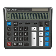 夏普（SHARP）EL-2135 Plus 黑色快打財(cái)務(wù) 辦公計(jì)算器 大屏幕 太陽能雙電源 辦公用品 2135雙電源升級版