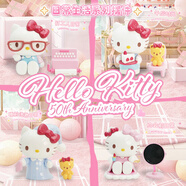 狼博旺正版三麗鷗家族HELLO KITTY日常生活系列凱蒂貓擺件潮玩公仔盲盒 端盒全套（不包官瑕）
