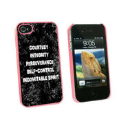 GRAPHICS & MORE Five Taekwondo 仿舊  卡扣式硬質(zhì)保護(hù)殼, iPhone 4 4s  粉色