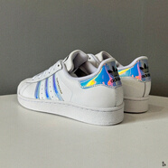 阿迪達斯（adidas）鐳射貝殼頭炫彩LOGO女款低幫系帶板鞋休閑鞋AQ6278 AQ6278鐳射貝殼頭  36.5 正品保證