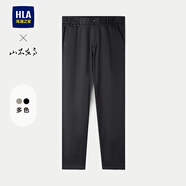 海瀾之家（HLA）休閑褲男25春夏山不在高純色彈力刺繡褲子男春 黑色72 33 175/84A推薦135~142斤