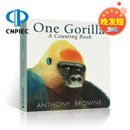 英文原版 One Gorilla Board Book 一只大猩猩 數(shù)字啟蒙低幼兒童益智閱讀紙板書