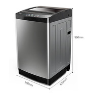 美菱(MELING)12公斤全自動(dòng)波輪洗衣機 凈魔方水流防纏繞一鍵智洗超快洗大容量省水節能桶自潔 XQB120GX典雅灰