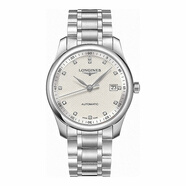 浪琴Longines浪琴手表男 名匠系列時(shí)尚鑲鉆機械男表 L2.793.4.77.6白盤(pán)男表40mm