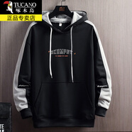 啄木鳥(niǎo)（TUCANO）衛衣男秋冬季新款外套男士加絨休閑連帽潮流情侶裝打底衫衣服男裝 Y180黑色 4XL
