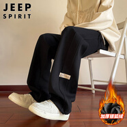 JEEP SPIRIT吉普褲子男士休閑褲男秋冬季加厚保暖寬松直筒運動(dòng)衛長(cháng)褲